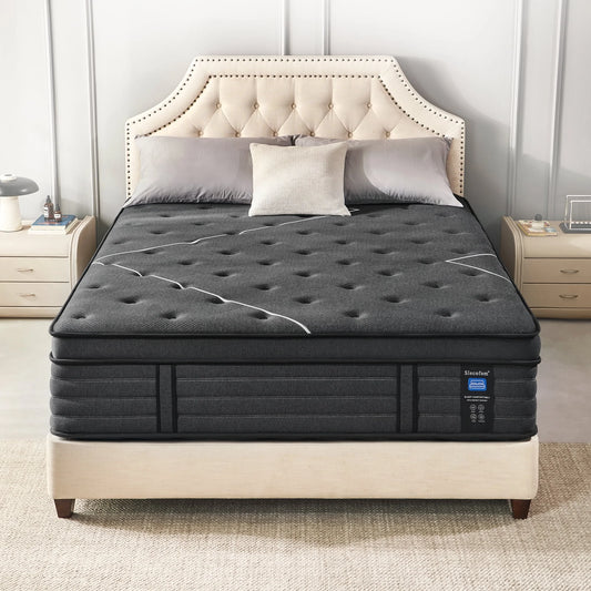 Slecofom 14 inch Firm to Extra Firm Feel Hybrid Mattress