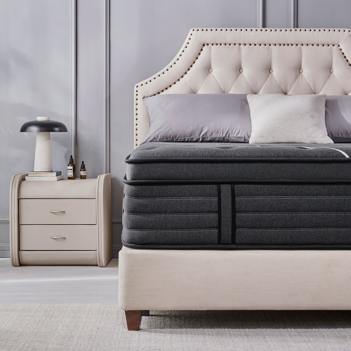Slecofom 14 inch Firm to Extra Firm Feel Hybrid Mattress