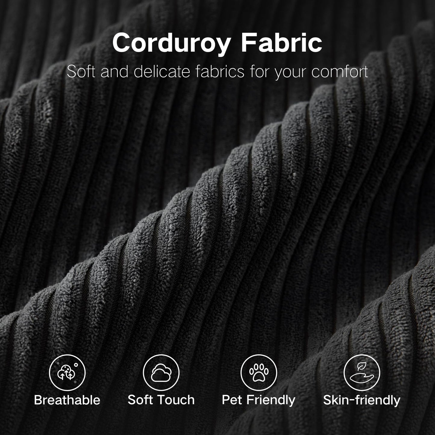 L-Shape Compressed Sofa, Chaise Lounge with Cushions, No Assembly Required